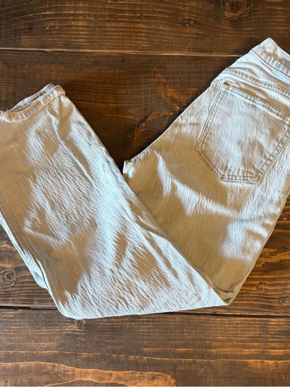 Abercrombie & Fitch Light Wash Straight-Leg Curve Love Jeans